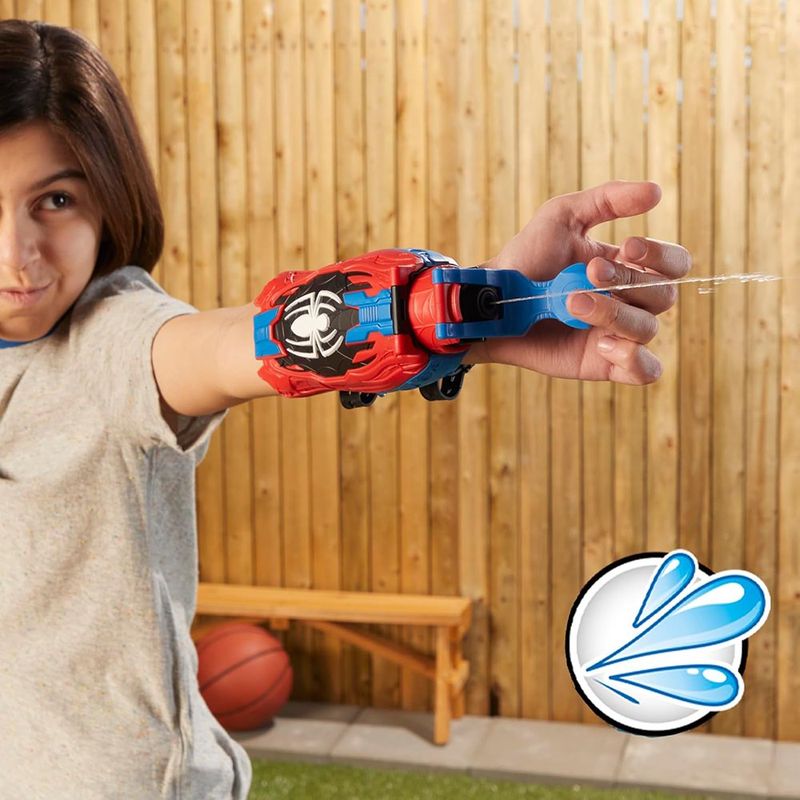 Lanzador Arácnido Marvel Spider-Man Real Webs 2 en 1 con Telaraña y Agua