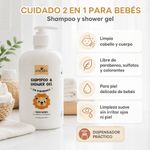 Shampoo y Gel de Ducha 2 en 1 para Bebés sin Parabenos 500 mL
