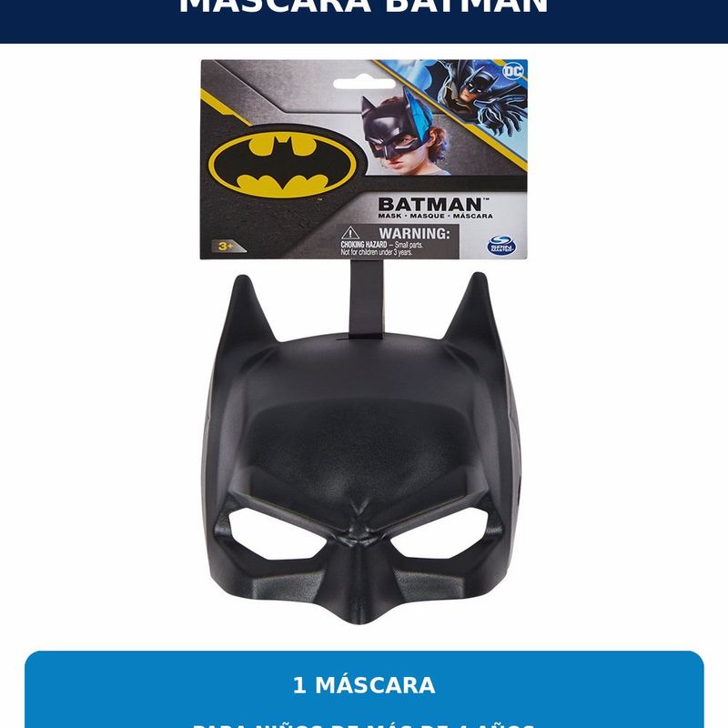 Máscara Básica de Batman para Niños Color Negro