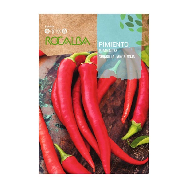 Semillas de Pimiento Guindilla Larga Roja para Siembra y Cultivo