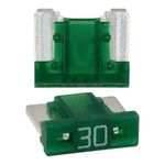 Caja de Fusibles Mini Verdes Low Profile de Espiga Automotriz de 30 Amp de 5 Unidades