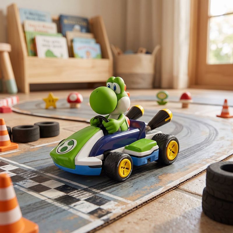 Vehículo Radio Control Carrera RC Mario Kart Yoshi 2.4 GHz Escala 1:32