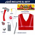 Set de Bombero Infantil Heroes Go con Chaleco y Accesorios