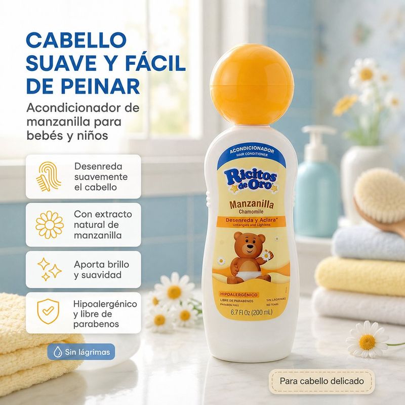 Acondicionador Ricitos de Oro para Bebé Aroma Manzanilla 200 mL