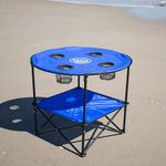 Mesa Picnic Plegable Redonda con Portavasos 71 cm