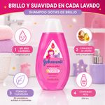 Shampoo Johnson’s Baby Gotas de Brillo con Aceite de Argán 200 mL