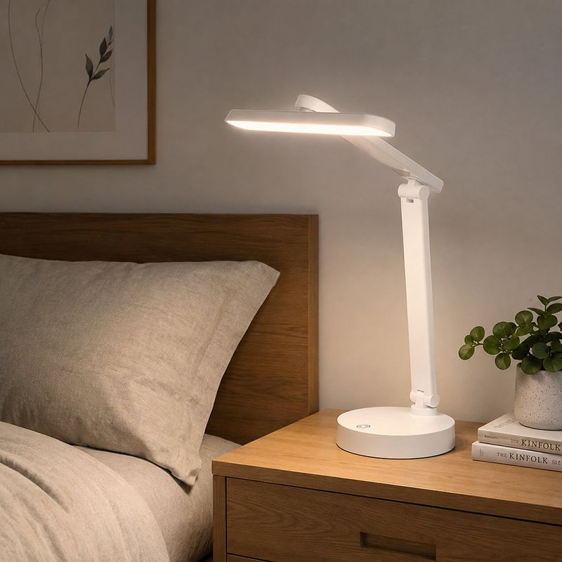 Lámpara LED de Mesa Recargable 9 W en Color Blanco