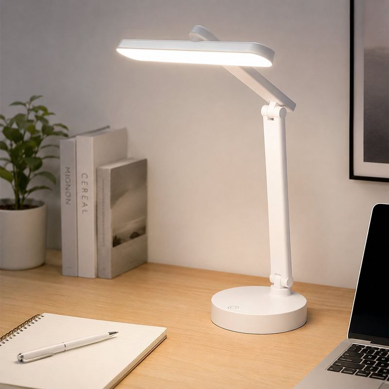 Lámpara LED de Mesa Recargable 9 W en Color Blanco