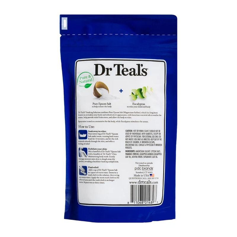 Sal de Epsom Relax & Relief con Eucalipto y Menta 1 Libra