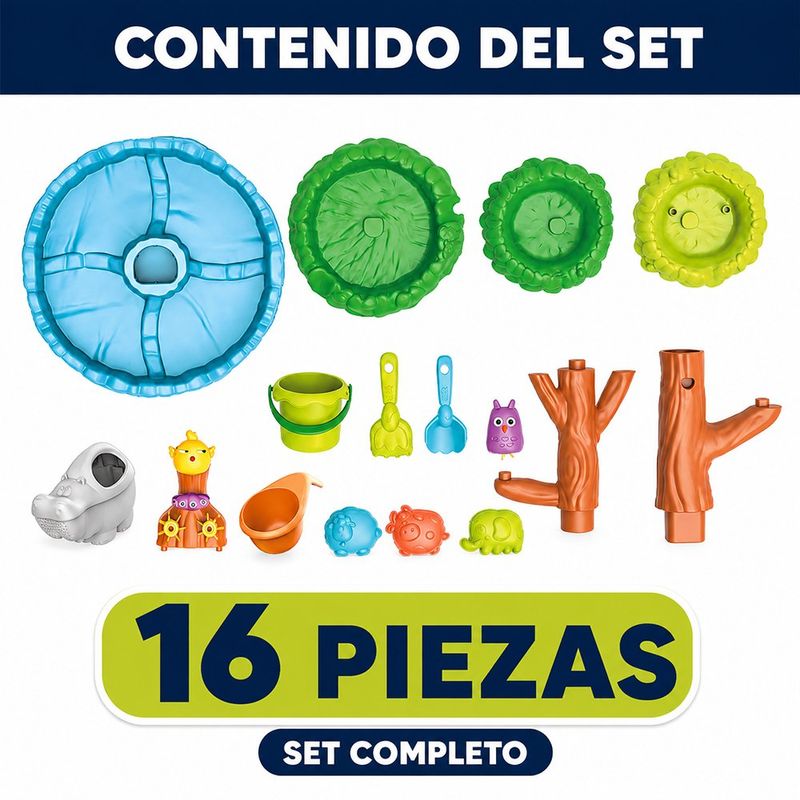 Mesa de Agua Infantil con Árbol Interactivo y Accesorios de Playa