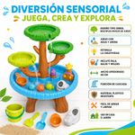 Mesa de Agua Infantil con Árbol Interactivo y Accesorios de Playa