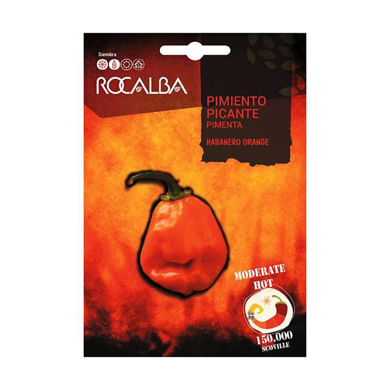 Semillas de Pimiento Picante Habanero Orange para Siembra y Cultivo