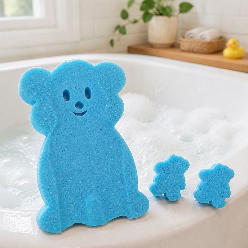 Set de Esponja de Baño para Bebé Colores Surtidos