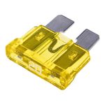 Caja de Fusibles Amarillos de Espiga Automotriz de 20 Amp de 5 Unidades