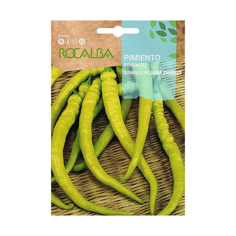 Semillas de Pimiento Guindilla Pequeña Amarilla para Siembra y Cultivo