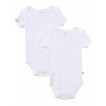 Set de 2 Bodys para Bebé Manga Corta Blanco 0-12 Meses