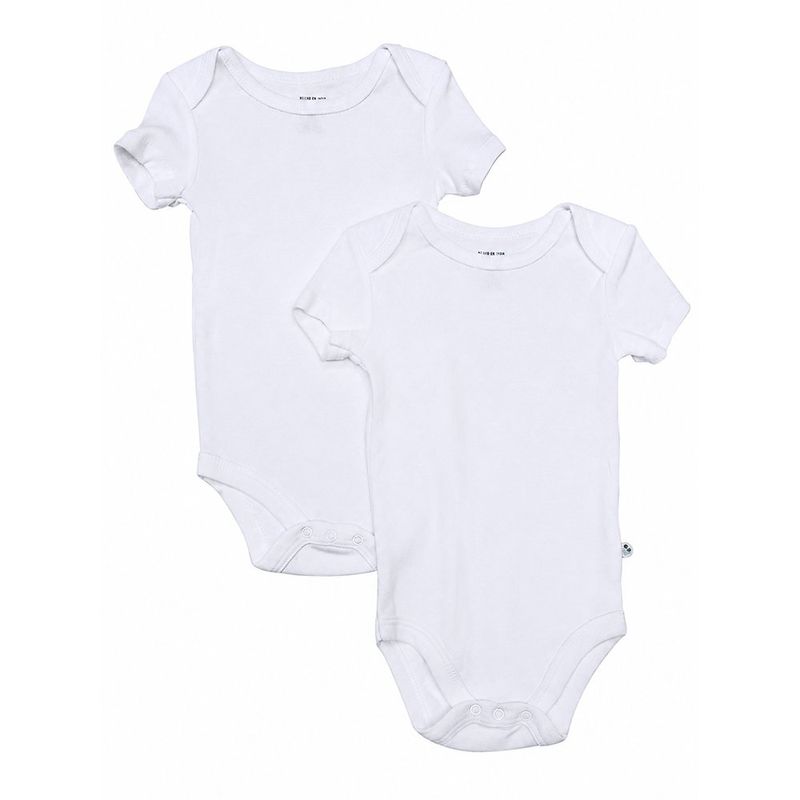 Set de 2 Bodys para Bebé Manga Corta Blanco 0-12 Meses