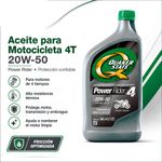 Aceite para Moto Power Rider 4T SAE 20W-50 1 qt