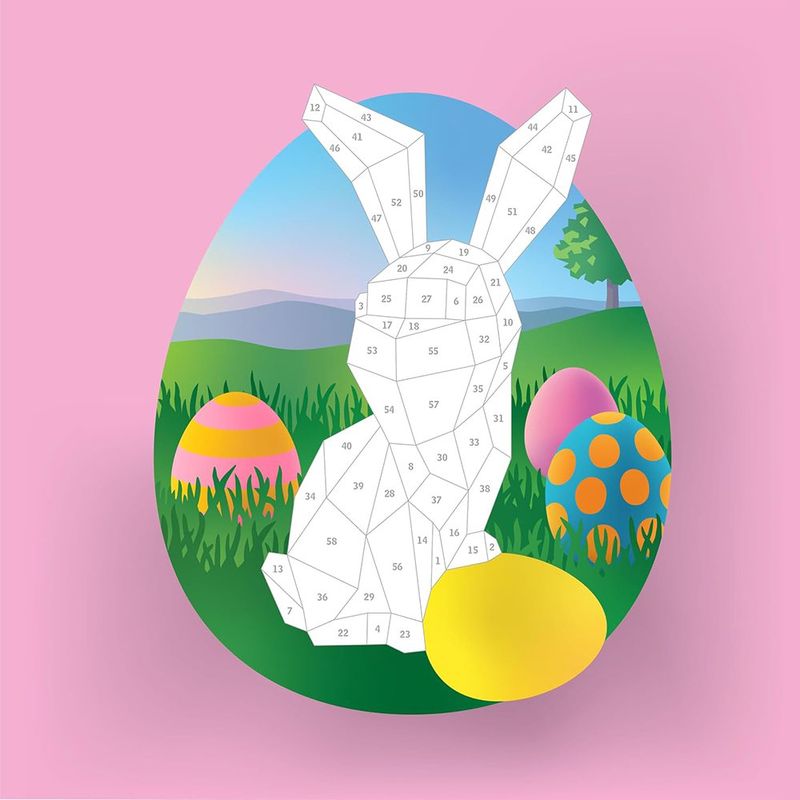 Libro de Actividades Pinta con Stickers Diseños de Pascua con 10 Cuadros y Stickers