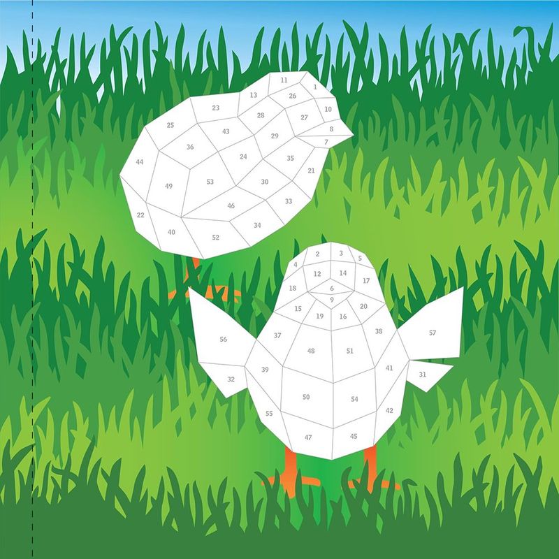 Libro de Actividades Pinta con Stickers Diseños de Pascua con 10 Cuadros y Stickers