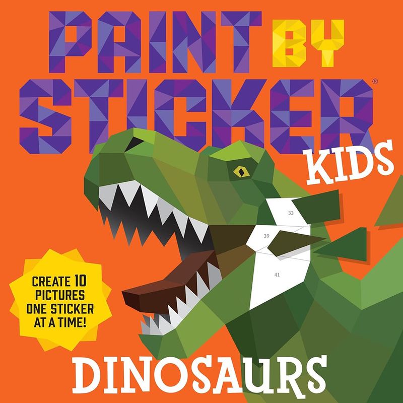 Libro de Actividades Pinta con Stickers Diseños Originales con 10 Cuadros y Stickers
