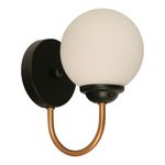 Lámpara de Pared Circular de 1 Luz E27 40 W en Color Negro y Dorado