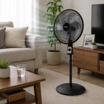 Ventilador 3 en 1 Pedestal, Mesa y Pared de 18 Plg Color Negro