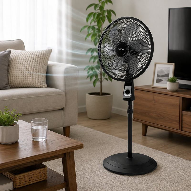 Ventilador 3 en 1 Pedestal, Mesa y Pared de 18 Plg Color Negro