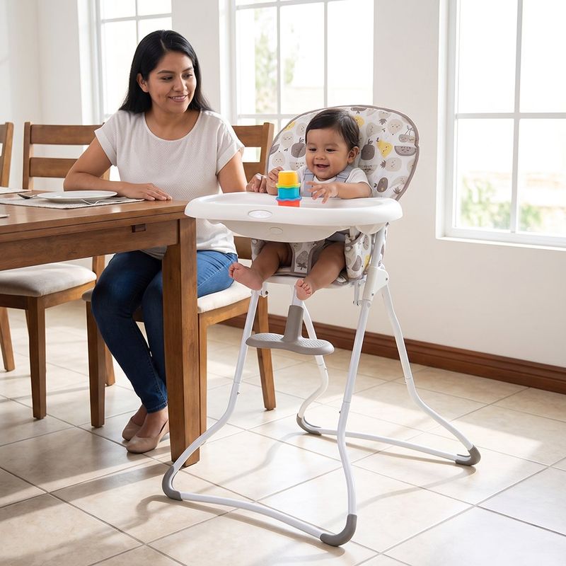 Silla de Comer para Bebé Plegable Snack Stow Multicolor Diseño Frutas