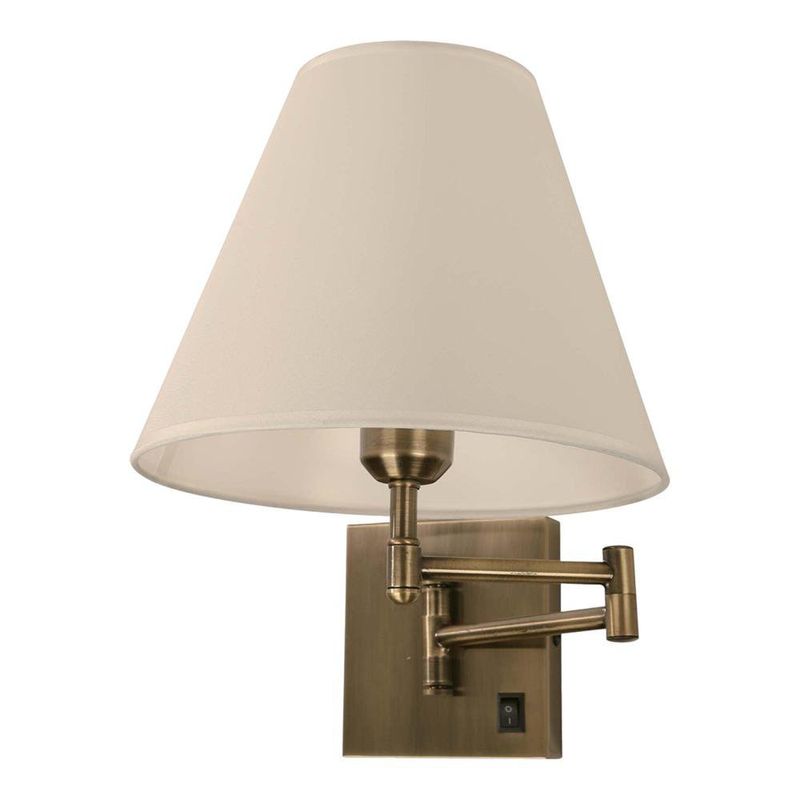 Lámpara de Pared 1 Luz E27 60 W en Color Bronce Antiguo