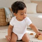 Set de 2 Bodys para Bebé Manga Corta Blanco 0-12 Meses