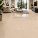 Piso Porcelanato en Color Crema Pulido Rectificado 60 x 60 cm 1.44 m²