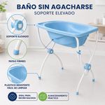 Bañera Infantil Carinho con Soporte Plegable Color Celeste