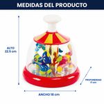 Carrusel de Actividades para Bebé Presiona y Gira con Caballitos de Colores