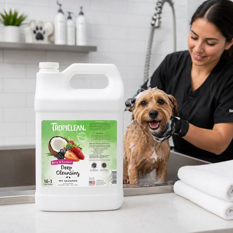 Shampoo para Mascota Limpieza Profunda Aroma Frutas del Bosque y Coco