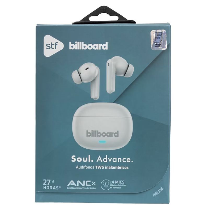 Audífonos Inalámbricos TWS Soul Advance con Bluetooth 5.3 y Estuche de Carga Blanco