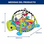 Gimnasio de Actividades para Bebé en Forma de Tortuga con 30 Pelotas y 4 Juguetes Colgantes Celeste