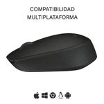 Mouse Inalámbrico Clamshell Color Negro