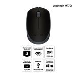 Mouse Inalámbrico Clamshell Color Negro