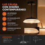 Lámpara Colgante LED Verre I 6.5 W Luz Cálida Acrílico Color Negro