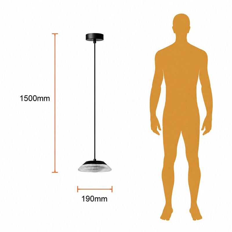 Lámpara Colgante LED Verre I 6.5 W Luz Cálida Acrílico Color Negro