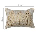 Cojín Navideño Decorativo con Relleno de 35 x 50 cm Diseño Pino Dorado