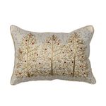 Cojín Navideño Decorativo con Relleno de 35 x 50 cm Diseño Pino Dorado