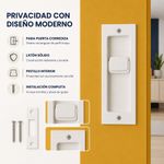 Cerradura para Puerta Corrediza de Privacidad Color Níquel Satinado