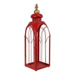 Farol Decorativo Navideño con Cúpula Dorada 78 Cm