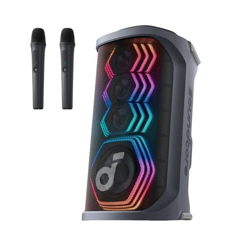 Bocina Inalámbrica Rave 3S para Karaoke 200W con 2 Micrófonos