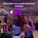 Bocina Inalámbrica Rave 3S para Karaoke 200W con 2 Micrófonos