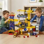 Pista de Construcción Jumbo con Grúa Giratoria de 58 cm y 5 Vehículos de Obra, 85 Piezas