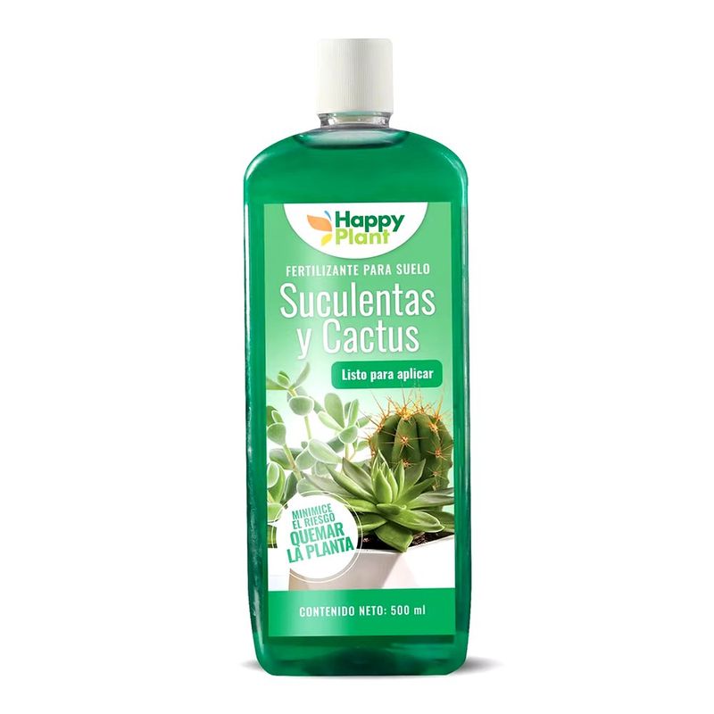 Fertilizante Líquido para Suelo de Suculentas y Cactus 500 mL con Aminoácidos y Multiminerales