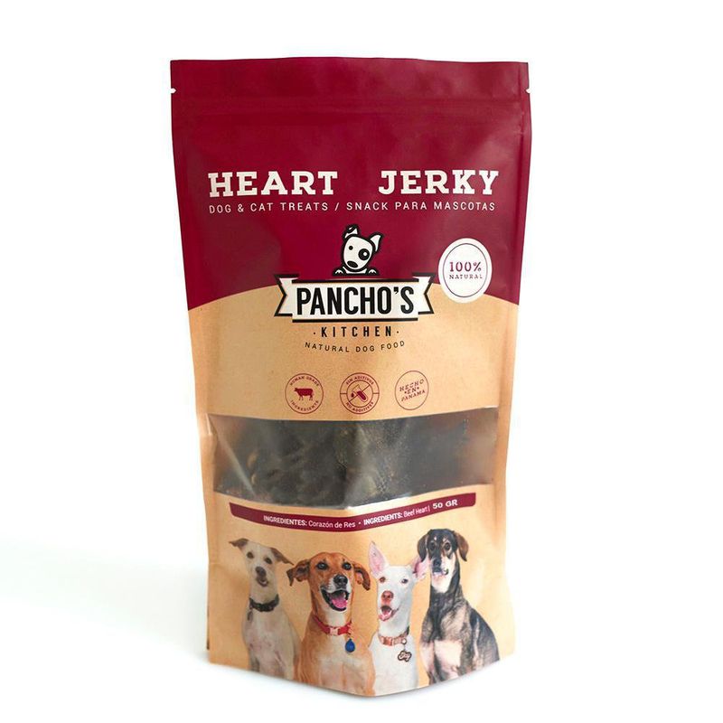 Bocadillo Deshidratado De Corazón De Res 50 G - Pancho´s Kitchen